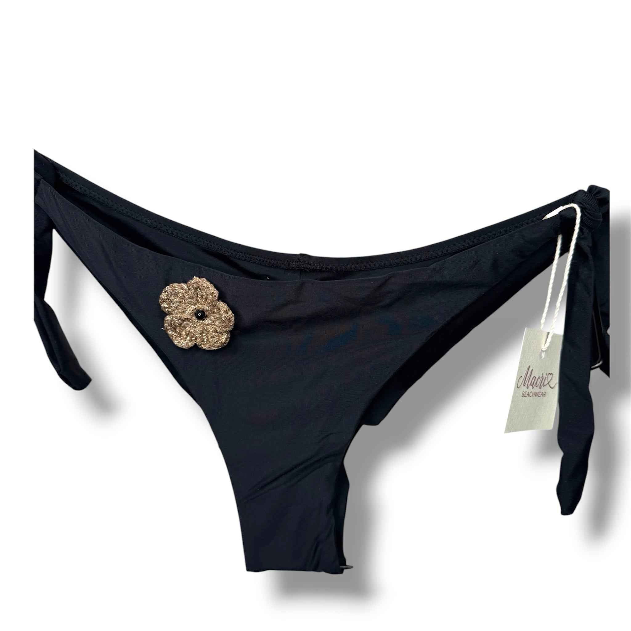 Bikini Brasiliana Nero e Oro