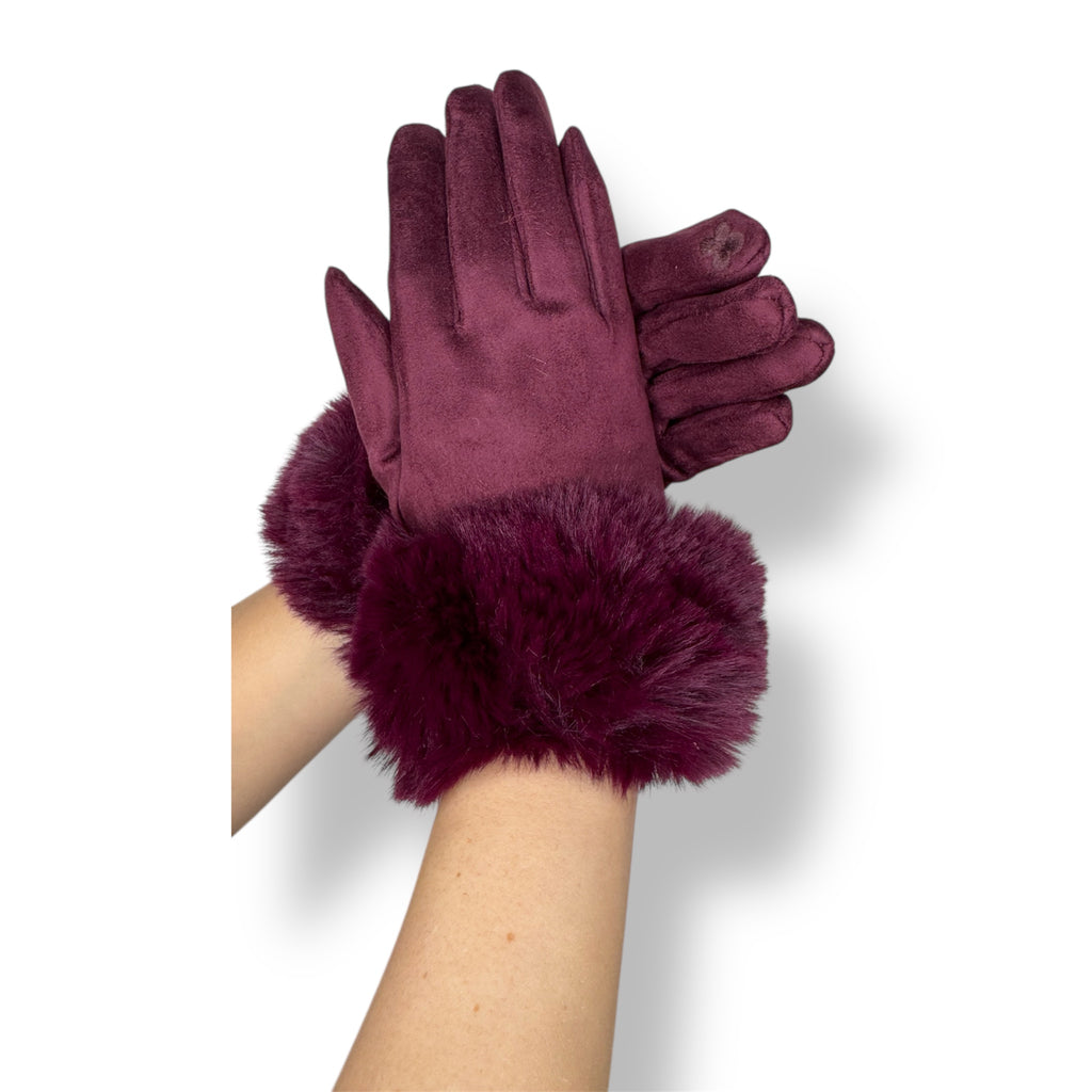 Guanti Lulù Burgundy