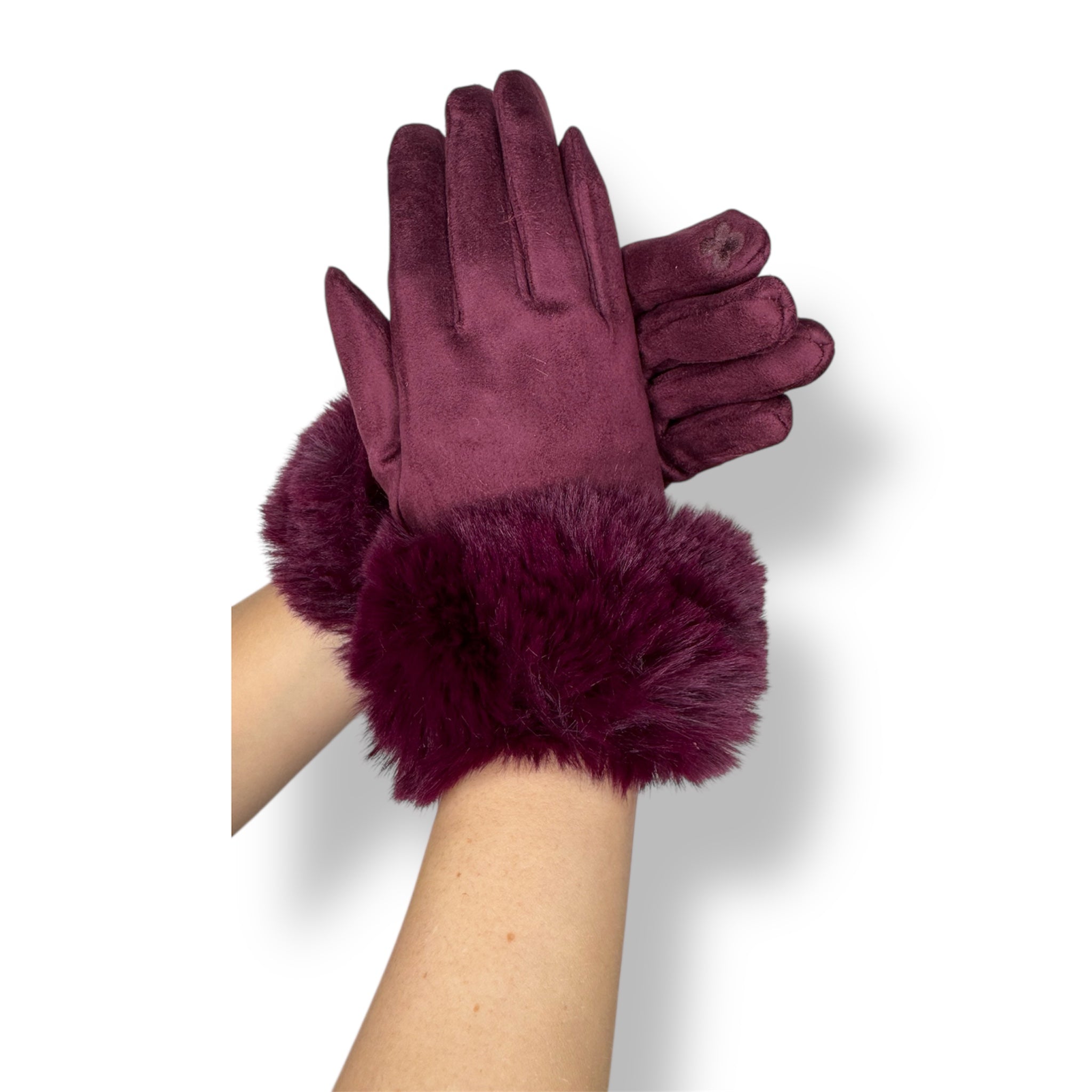 Guanti Lulù Burgundy