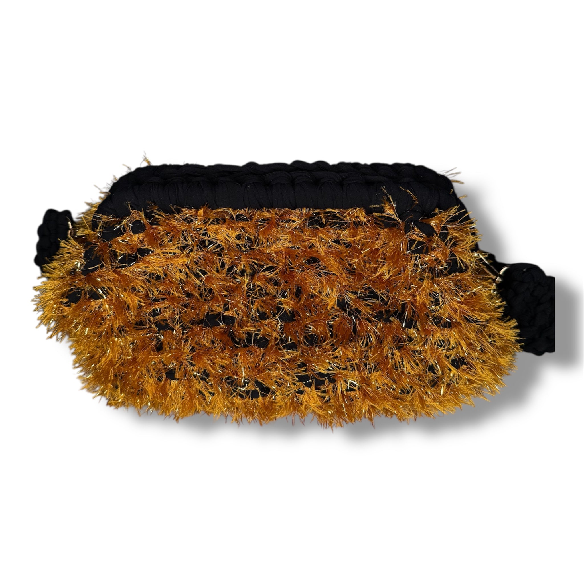 Clutch Nera e Senape Maison Macrì