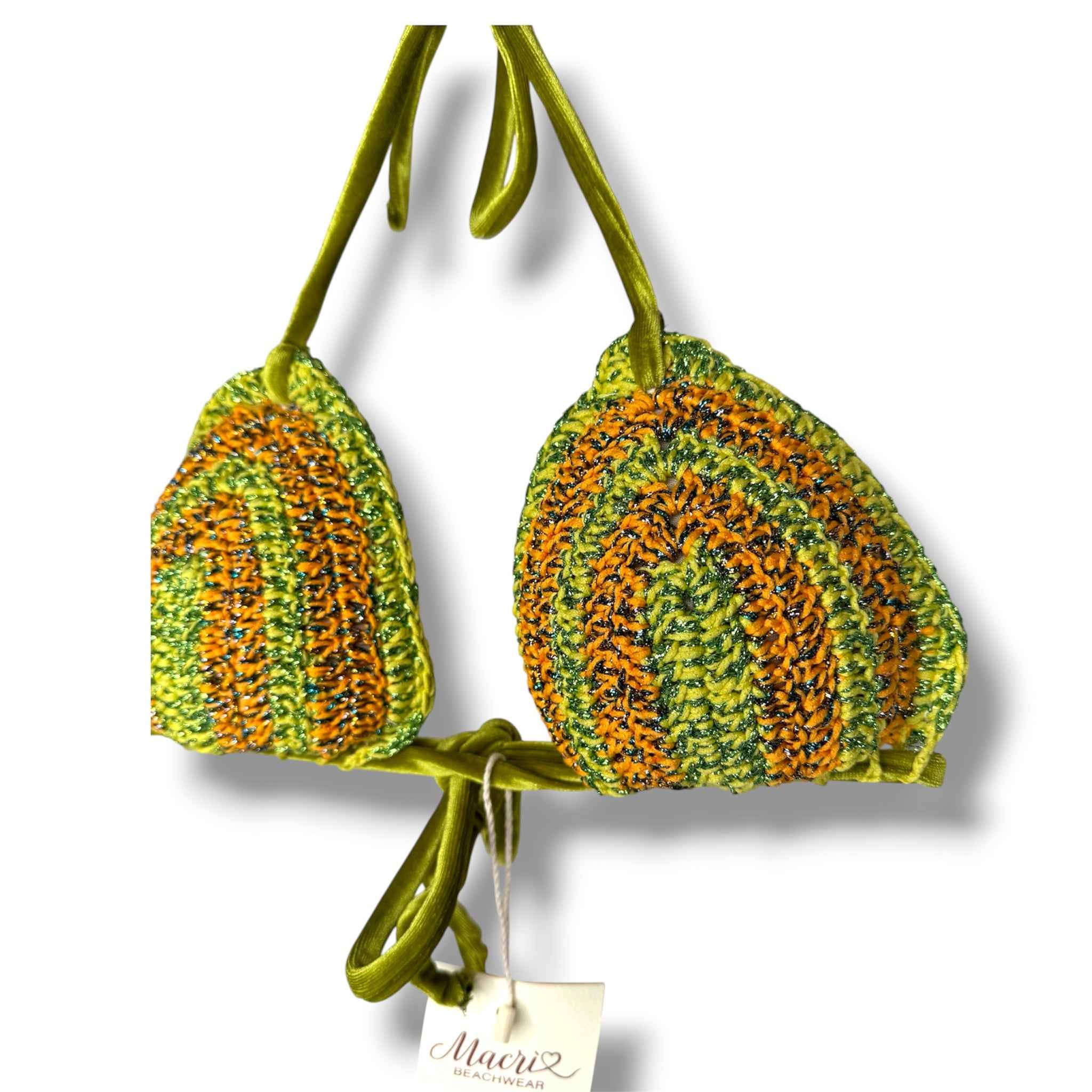 Bikini Velluto Verde Arancione