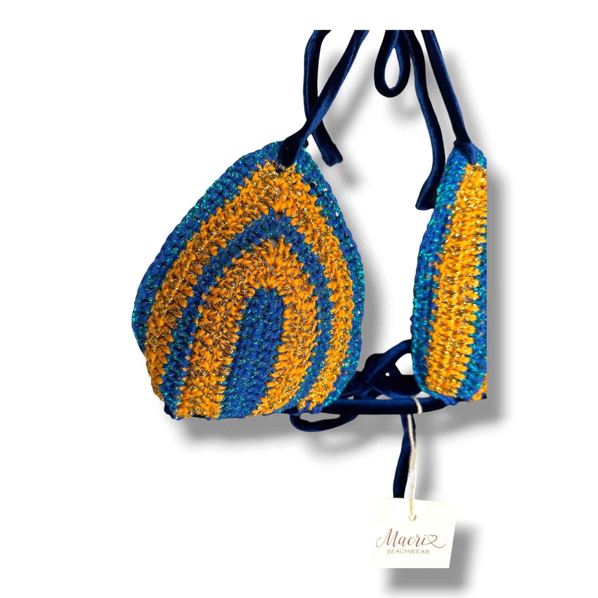 Bikini Velluto Blu Arancione