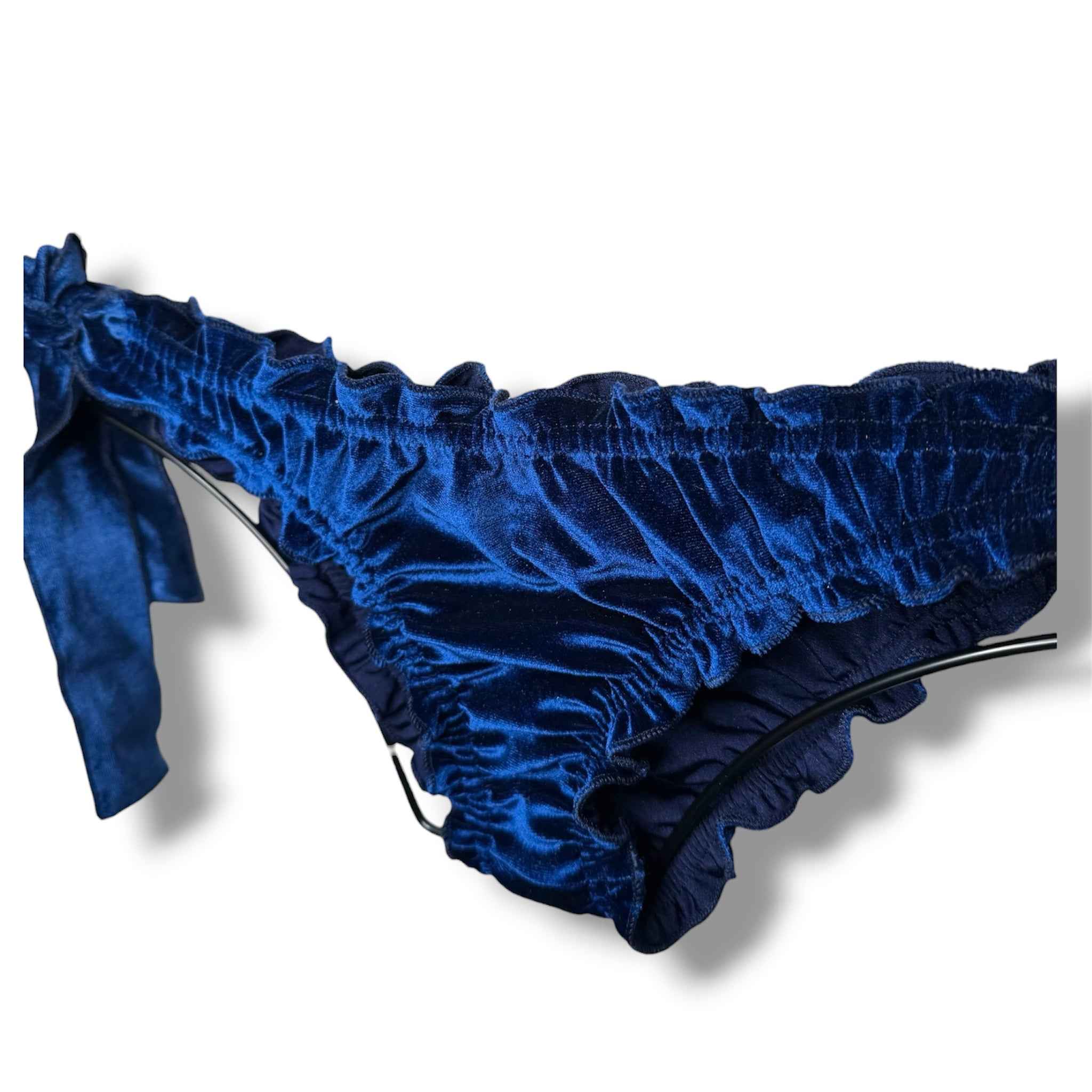 Bikini Velluto Blu Rosa