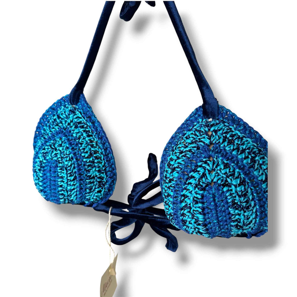 Bikini Velluto Blu Azzurro