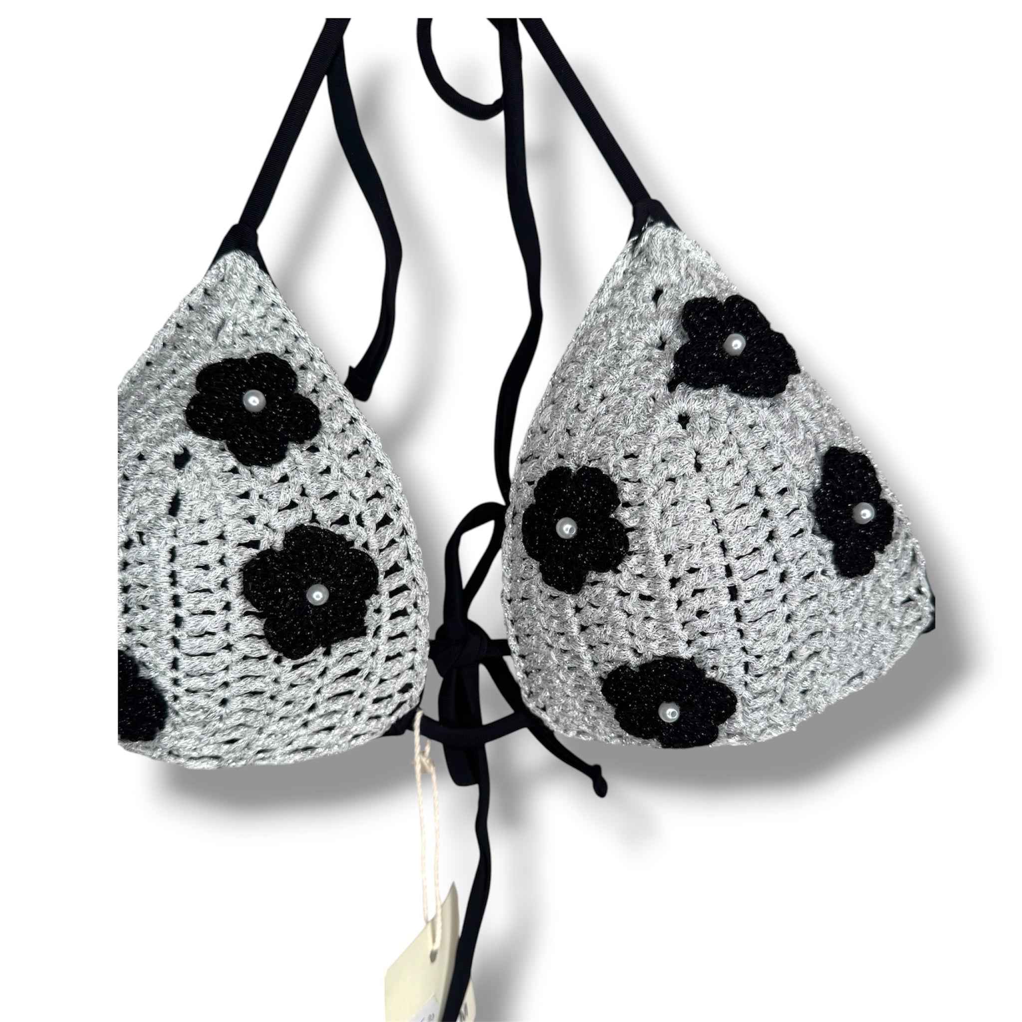 Bikini Brasiliana Nero e Argento